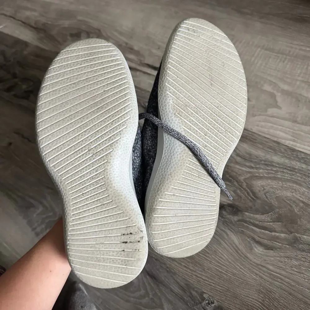 Allbirds Wool Runners Gray Merino Wool Sneakers Womens Size 5 Lace Up
